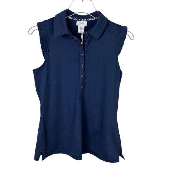 Sigrid Olsen NWT Midnight Blue Sleeveless Top - Picture 1 of 9